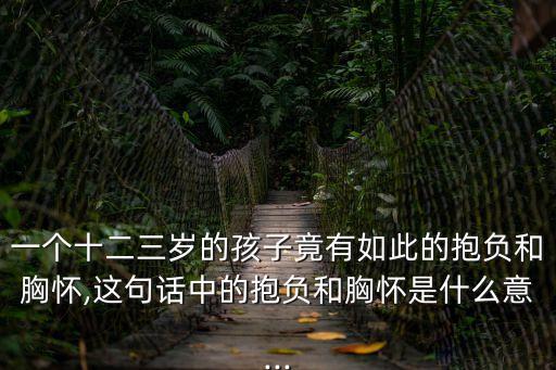 報負(fù)的意思,有理想有抱負(fù)的意思