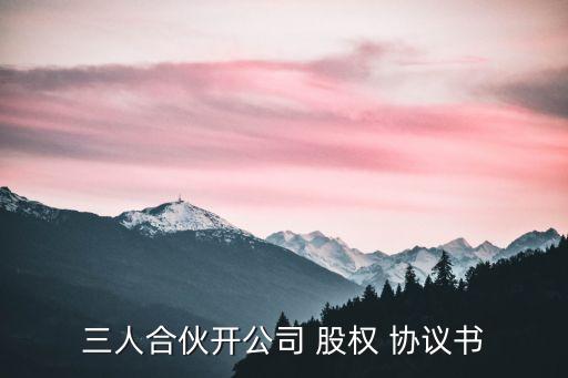 三人合伙開公司 股權(quán) 協(xié)議書