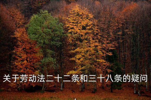 關(guān)于勞動(dòng)法二十二條和三十八條的疑問(wèn).