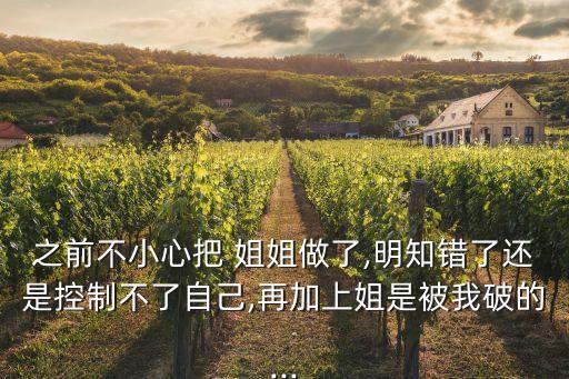 之前不小心把 姐姐做了,明知錯了還是控制不了自己,再加上姐是被我破的...