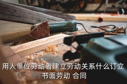 用人單位勞動者建立勞動關系什么訂立 書面勞動 合同