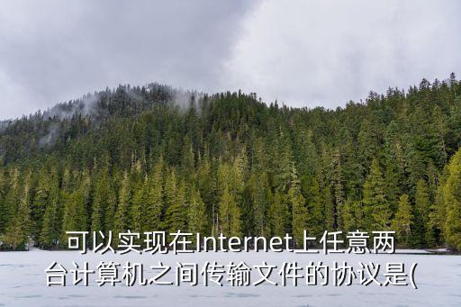 可以實(shí)現(xiàn)在Internet上任意兩臺計(jì)算機(jī)之間傳輸文件的協(xié)議是(