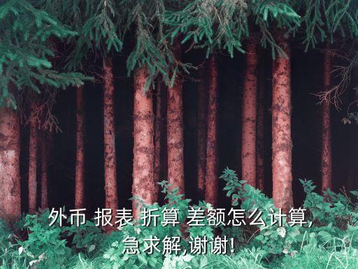  外幣 報表 折算 差額怎么計算,急求解,謝謝!