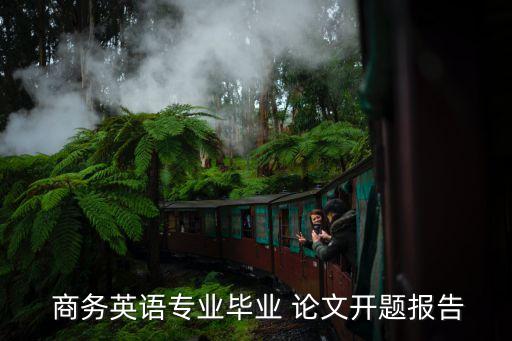  商務(wù)英語專業(yè)畢業(yè) 論文開題報(bào)告