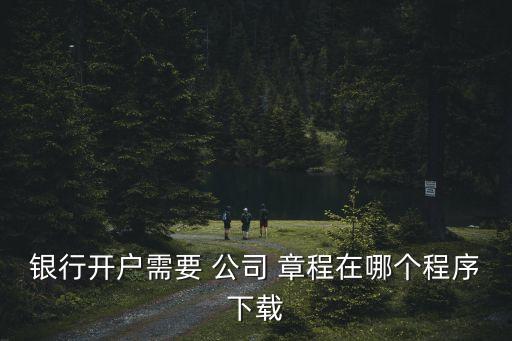 銀行開(kāi)戶(hù)需要 公司 章程在哪個(gè)程序下載
