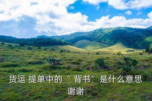 提單背書(shū),正本提單背書(shū)