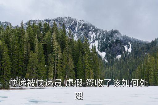 虛假簽收