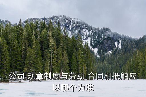 公司 規(guī)章制度與勞動 合同相抵觸應(yīng)以哪個為準(zhǔn)