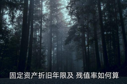 固定資產(chǎn)殘值率