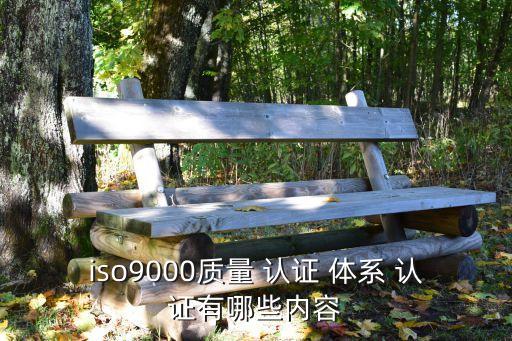 iso9000質量 認證 體系 認證有哪些內容