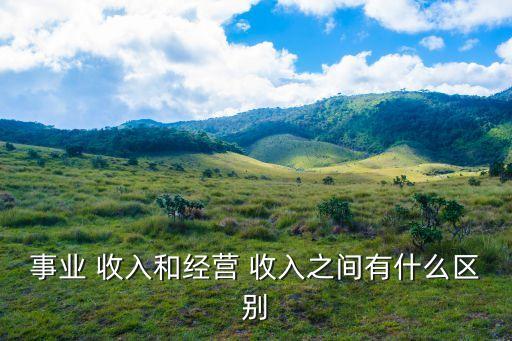 經(jīng)營性收入