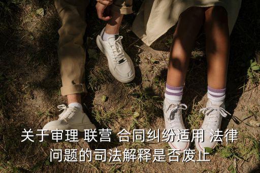 關(guān)于審理 聯(lián)營 合同糾紛適用 法律問題的司法解釋是否廢止