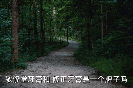 敬修堂牙膏和 修正牙膏是一個(gè)牌子嗎