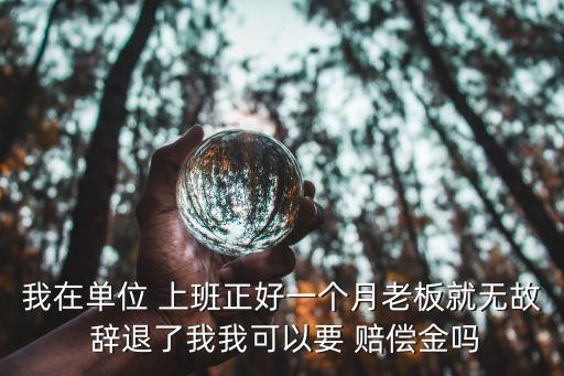 上班40天被辭退有沒(méi)有賠償,干了一個(gè)月被公司辭退怎么賠償