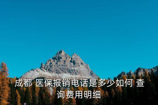  成都 醫(yī)保報銷電話是多少如何 查詢費用明細