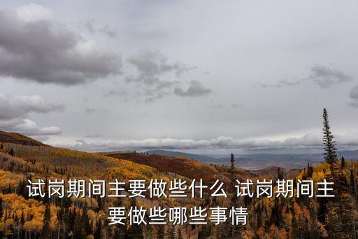 試崗是什么意思,公務(wù)員試崗是什么意思
