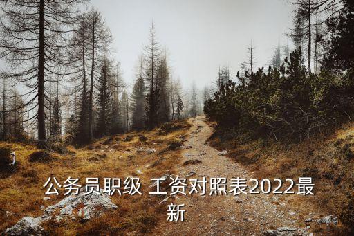  公務員職級 工資對照表2022最新