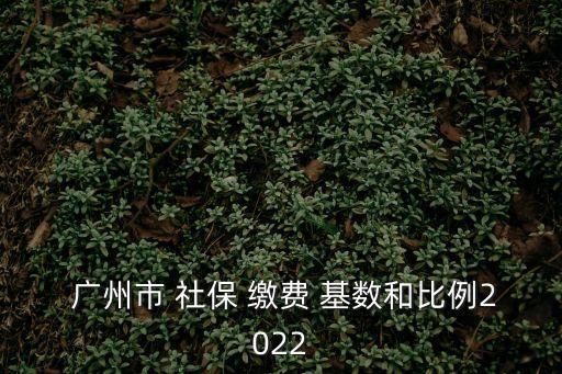  廣州市 社保 繳費(fèi) 基數(shù)和比例2022