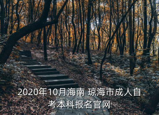 2020年10月海南 瓊海市成人自考本科報名官網(wǎng)