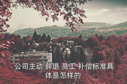  公司主動(dòng) 辭退 員工 補(bǔ)償標(biāo)準(zhǔn)具體是怎樣的