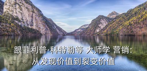 跟菲利普·科特勒等 大師學(xué) 營銷:從發(fā)現(xiàn)價(jià)值到裂變價(jià)值