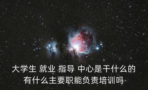 大學(xué)生 就業(yè) 指導(dǎo) 中心是干什么的有什么主要職能負(fù)責(zé)培訓(xùn)嗎