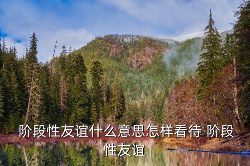 階段性是什么意思,身心發(fā)展的階段性是什么意思
