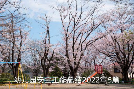 幼兒園安全工作總結(jié)2022年5篇