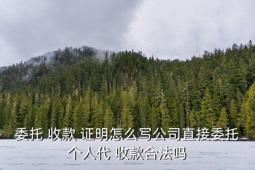 委托 收款 證明怎么寫公司直接委托個(gè)人代 收款合法嗎