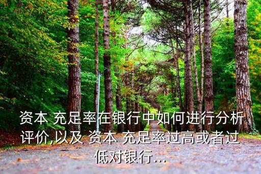 資本 充足率在銀行中如何進(jìn)行分析評(píng)價(jià),以及 資本 充足率過(guò)高或者過(guò)低對(duì)銀行...