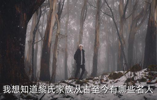 我想知道黎氏家族從古至今有哪些名人