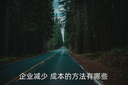 降成本