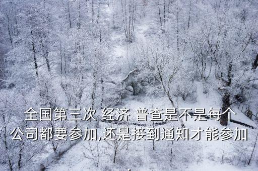  全國(guó)第三次 經(jīng)濟(jì) 普查是不是每個(gè)公司都要參加,還是接到通知才能參加.