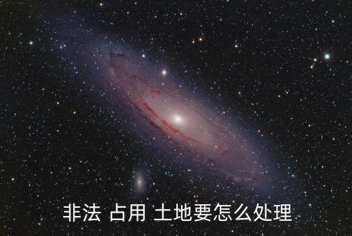  非法 占用 土地要怎么處理