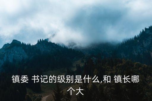 鎮(zhèn)政府書記和鎮(zhèn)長