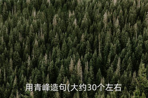 用青峰造句(大約30個(gè)左右