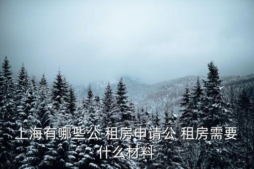 上海有哪些公 租房申請公 租房需要什么材料