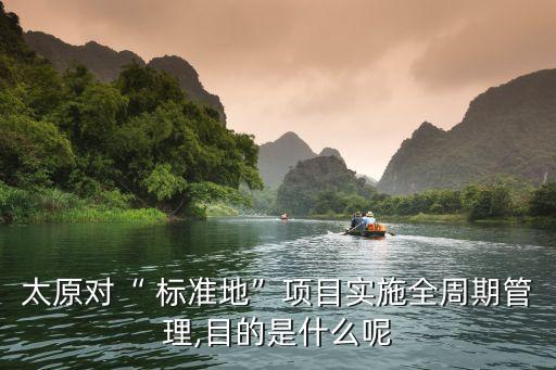 太原對(duì)“ 標(biāo)準(zhǔn)地”項(xiàng)目實(shí)施全周期管理,目的是什么呢