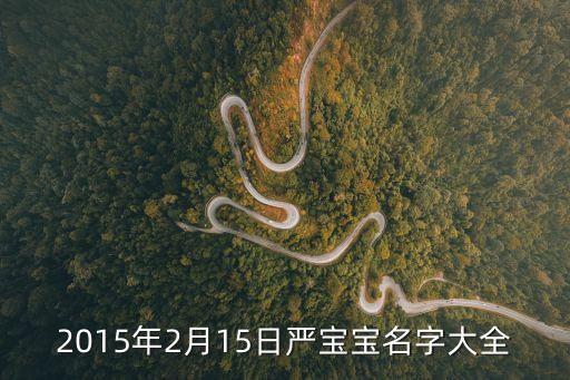 2015年2月15日嚴(yán)寶寶名字大全