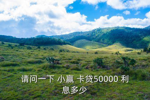 請(qǐng)問一下 小贏 卡貸50000 利息多少