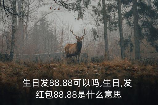 生日發(fā)88.88可以嗎,生日,發(fā) 紅包88.88是什么意思
