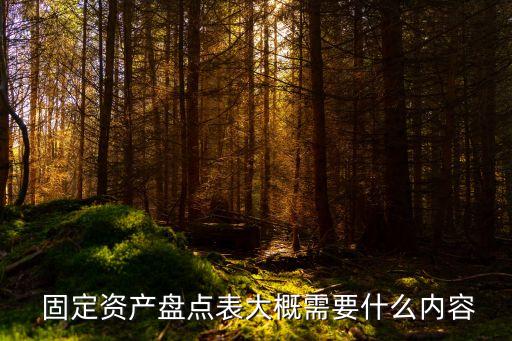 固定資產(chǎn)盤點表
