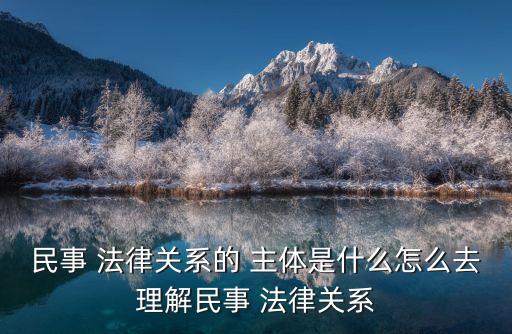 民事 法律關(guān)系的 主體是什么怎么去理解民事 法律關(guān)系