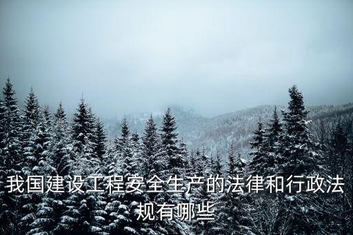 我國(guó)建設(shè)工程安全生產(chǎn)的法律和行政法規(guī)有哪些