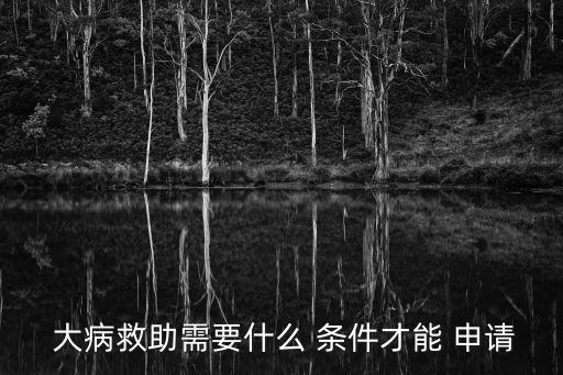 大病低保申請條件,個(gè)人大病低保申請條件