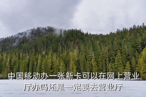  中國(guó)移動(dòng)辦一張新卡可以在網(wǎng)上營(yíng)業(yè)廳辦嗎還是一定要去營(yíng)業(yè)廳