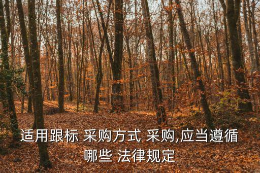 政府采購合同如何適用法律