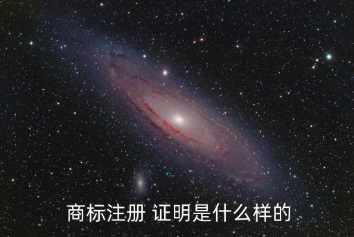  商標注冊 證明是什么樣的