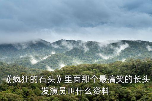 《瘋狂的石頭》里面那個最搞笑的長頭發(fā)演員叫什么資料
