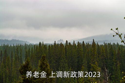  養(yǎng)老金 上調(diào)新政策2023